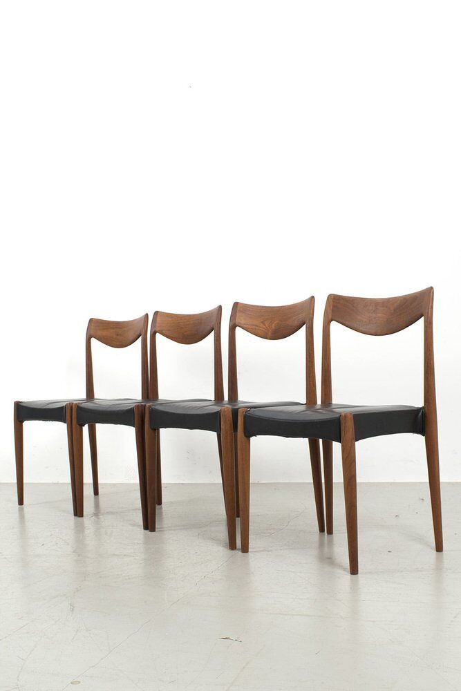 Teak Dining Chairs, Set of 4