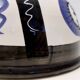 White, Black and Blue Hand-Painted Ceramic Jug / Vase
