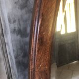 Swivel wooden mirror on stand