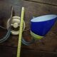 Colourful vintage two-arm wall light