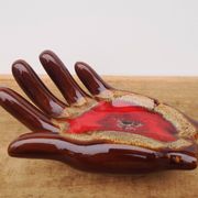 Vintage hand glazed ceramic ashtray