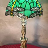 Lampe Art Nouveau en bronze, style Rocaille