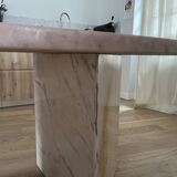 Pink marble table
