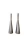 Pair of vintage brushed metal candlesticks