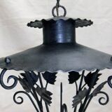 Vintage wrought iron pendant light