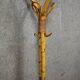 Antique bamboo and rattan coat rack, artistic work from the late 19th century.