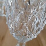 5 thick glass stemmed glasses