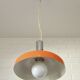 Vintage Orange Mid Century Modern Pendant Lamp Yugoslavia in the 1970's