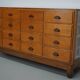 Antique British Maple & Oak Haberdashery Cabinet or Shop Counter, 1920/30s