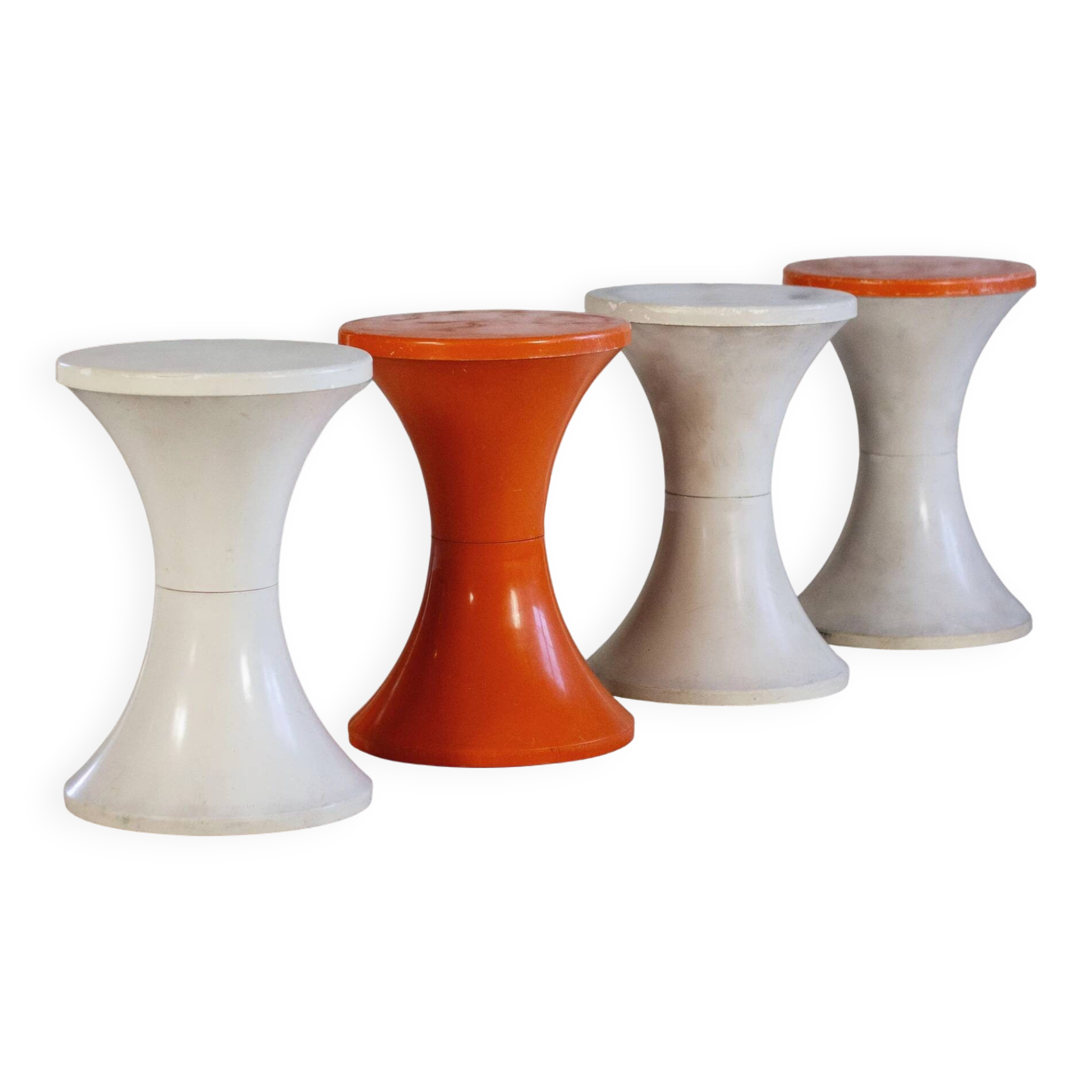 Set of 4 Tam Tam stools by Henri Massonnet for Stamp, 1970