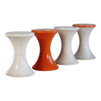 Set of 4 Tam Tam stools by Henri Massonnet for Stamp, 1970