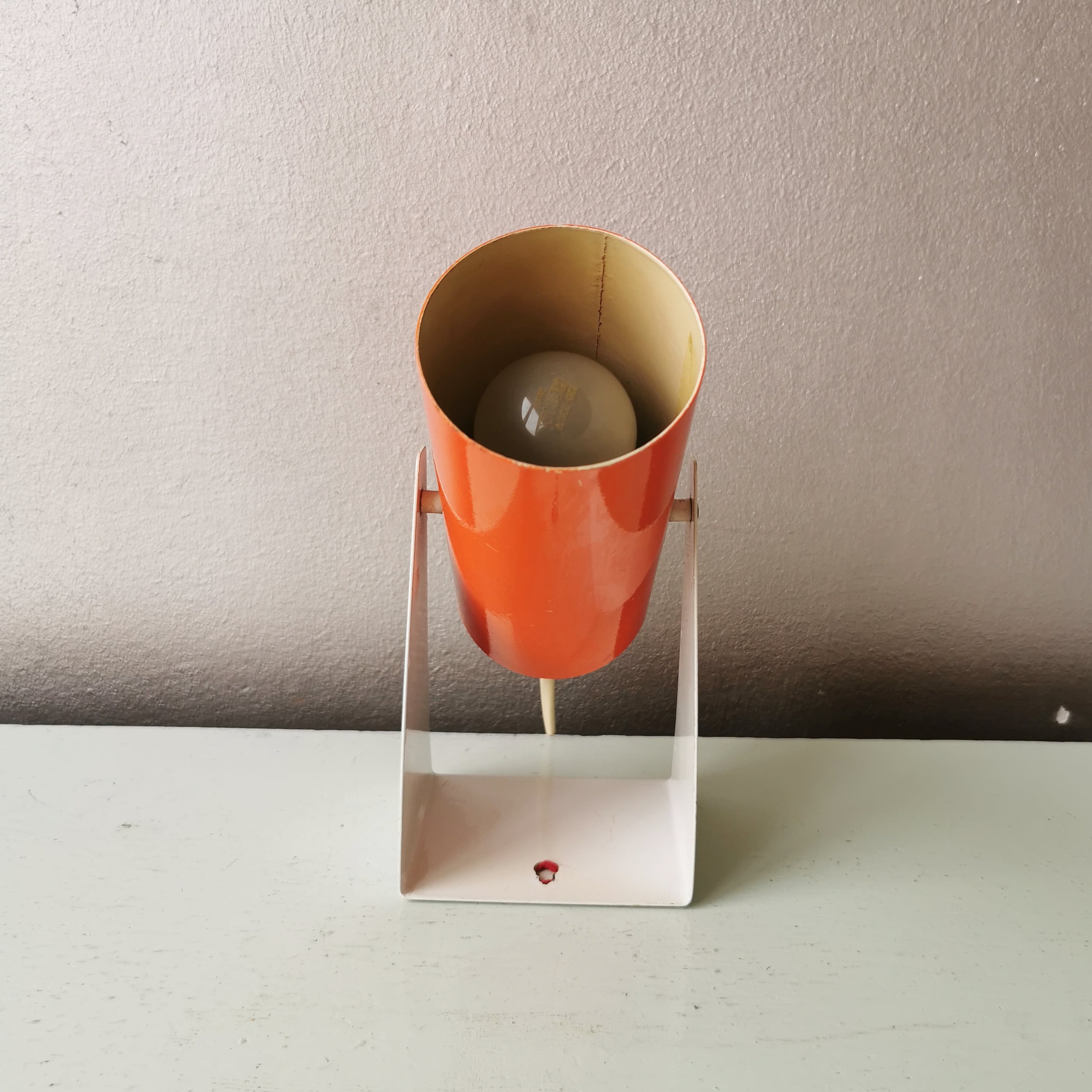 Vintage metal desk lamp wall lamp from the seventies