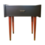 French vintage bedside revisited in black mast 60