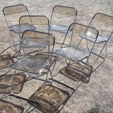 6 Plia chairs - Giancarlo Piretti - Castelli