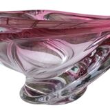 Vase Wave Val-Saint-Lambert ruby submerged design Delvenne 1950