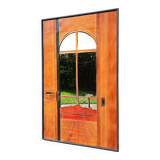 Vintage leather mirror