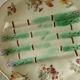 Asparagus plate faience Longchamp barbotine ironstone