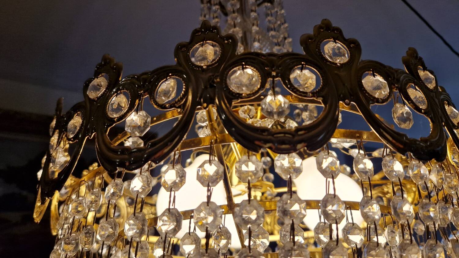 Lustre à pampilles vintage