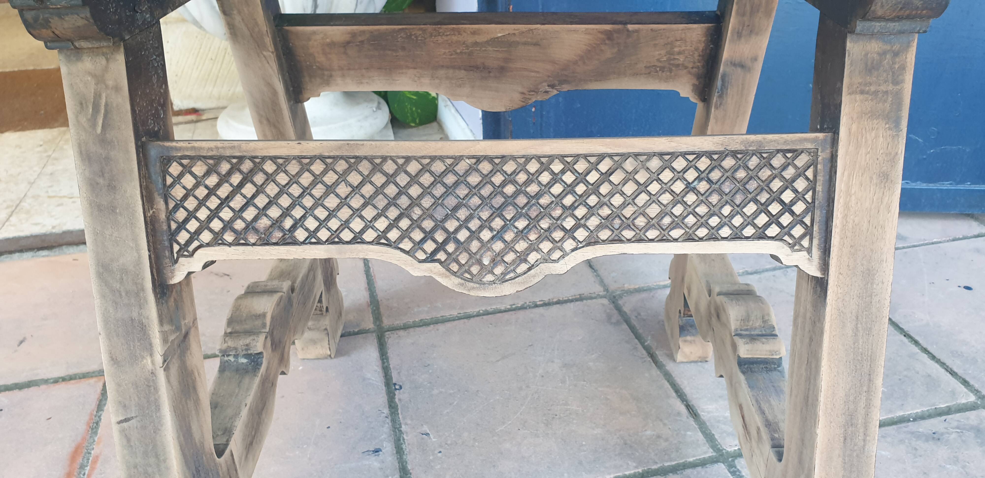 Natural wood coffee table