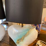 Pair of vintage porcelain lamps