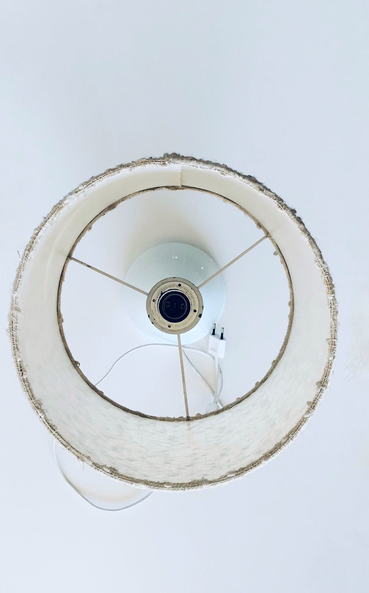 Opaline white vintage lamp