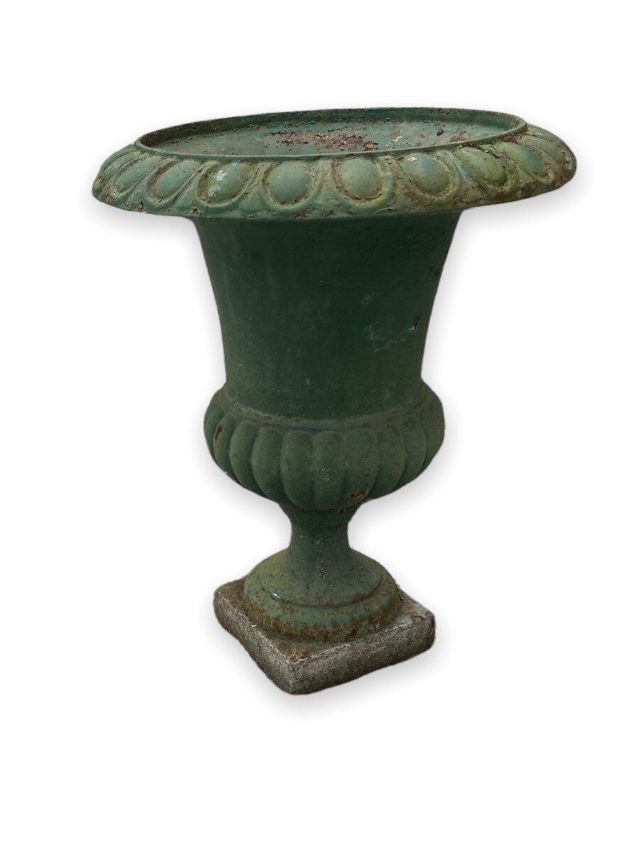 Vase Medici Late XIXth enamel Green