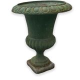 Vase Medici Late XIXth enamel Green