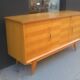 Vintage sideboard 1950 oak foot compass