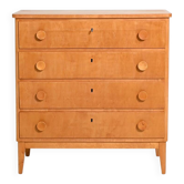 Scandinavian birch chest of drawers, 1950s