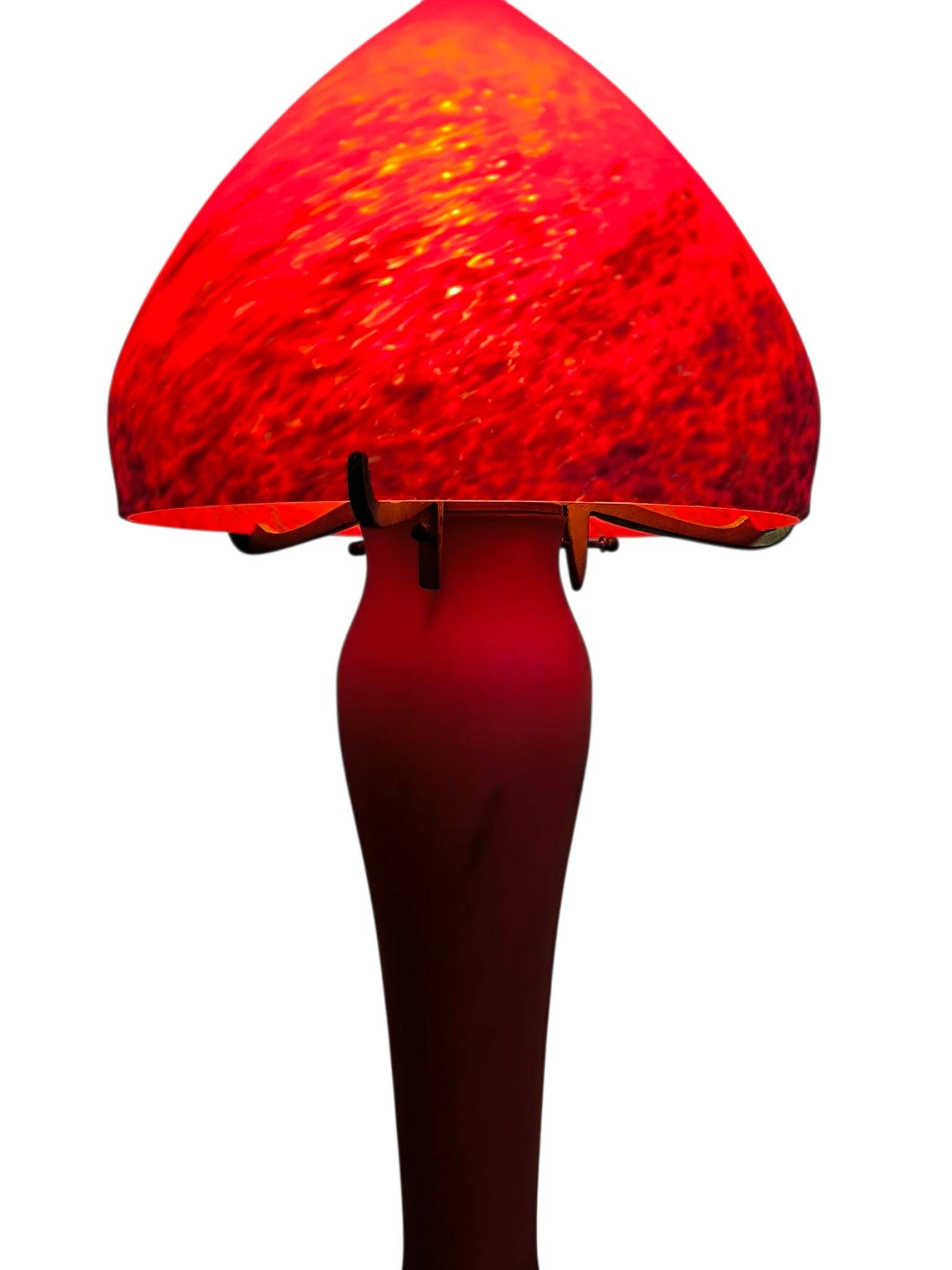 Art Nouveau glass and brass lamp 1930