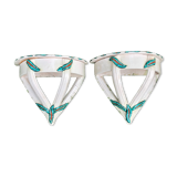 Pair of wall lamp consoles