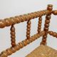 Classic vintage bobbin corner armchair