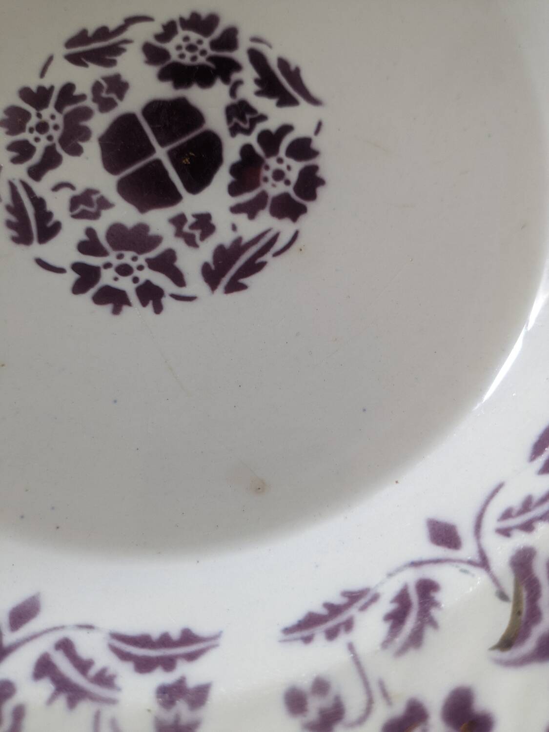 Digoin Sarreguemines dish purple