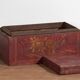 Small ancient garnet red chest (c.1900) #43