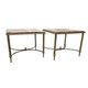 Set Of 2 Vintage Side Tables With Marble And Onyx, 1960/70s