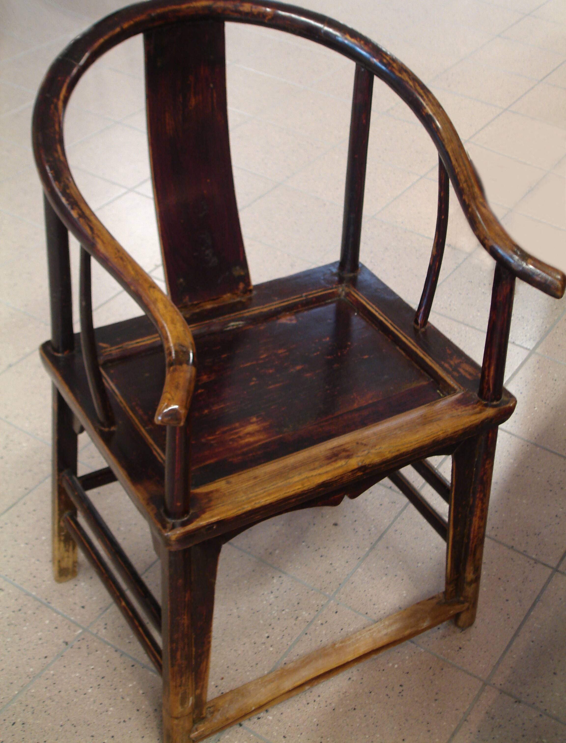 Chinese "horseshoe" armchair