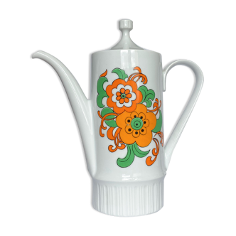 Kahla teapot, seventies flower motif 1970