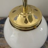 Vintage white opaline wall lamp