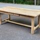 Large extendable farmhouse dining table stripped in solid oak 200-300cm