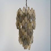 First Edition Murano Glass Poliedri Chandelier attributed to Carlo Scarpa for Venini, 1960s