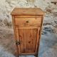 Small vintage pine storage cabinet – Antique French workshop furniture