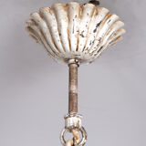 Italian metal flower chandelier, 1960s