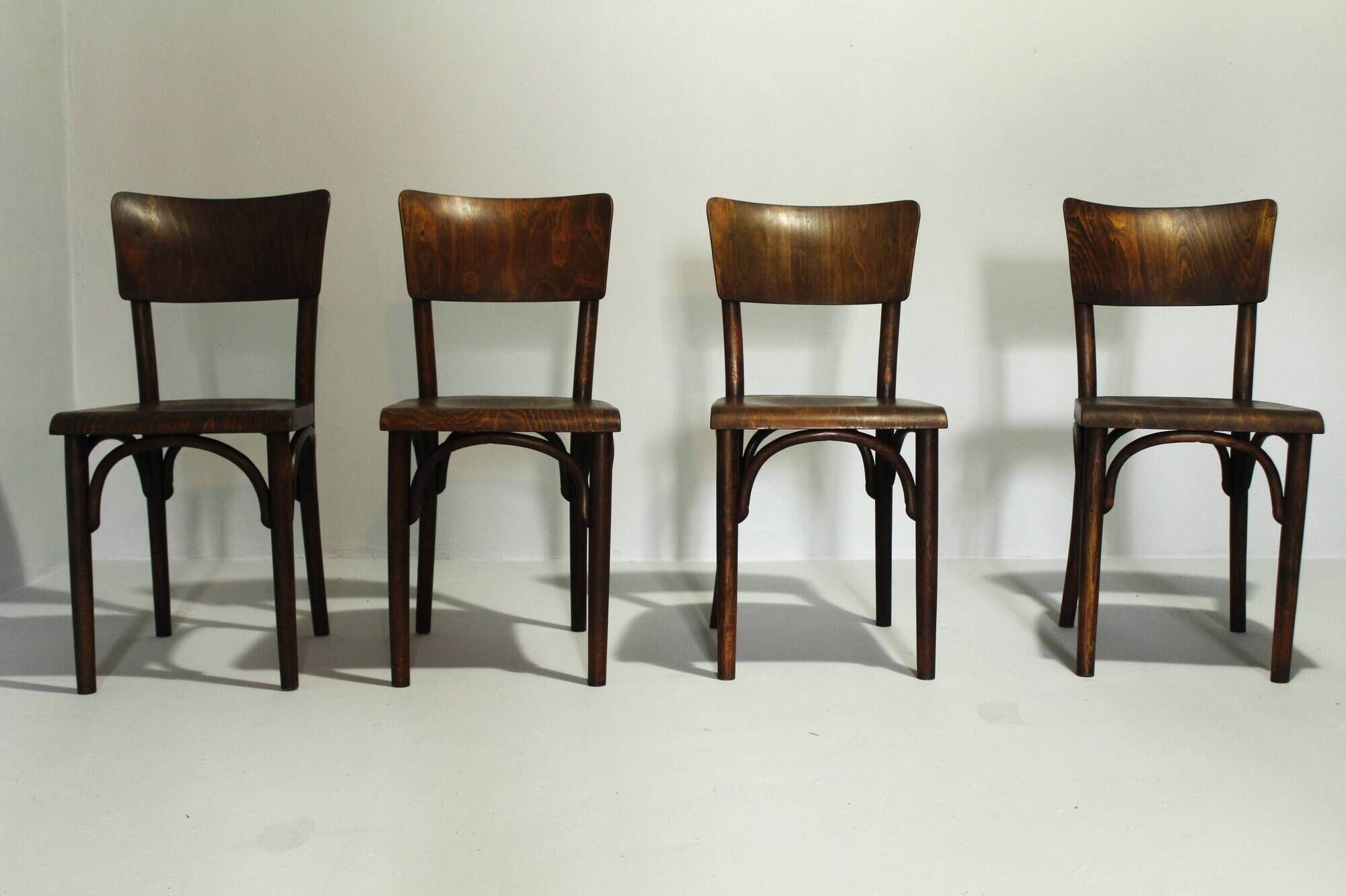 Pub Chairs from Thonet H-48, 1930s, Set of 4