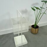 White metal vintage umbrella holder, umbrella stand