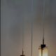 Vintage Scandinavian suspension in plexiglass and copper, probably Danish.
