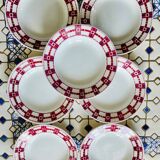 X7 assiettes creuses en faïence Stuart Moulin des loup- retro-cuisine- vintage