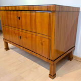 Biedermeier Two Drawer Commode, Cherry Veneer, South Germany, circa 1820