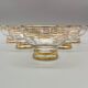 6 champagne coupes, vintage dessert cups from the 50s with gold trim