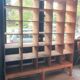Large industrial-style shelving unit