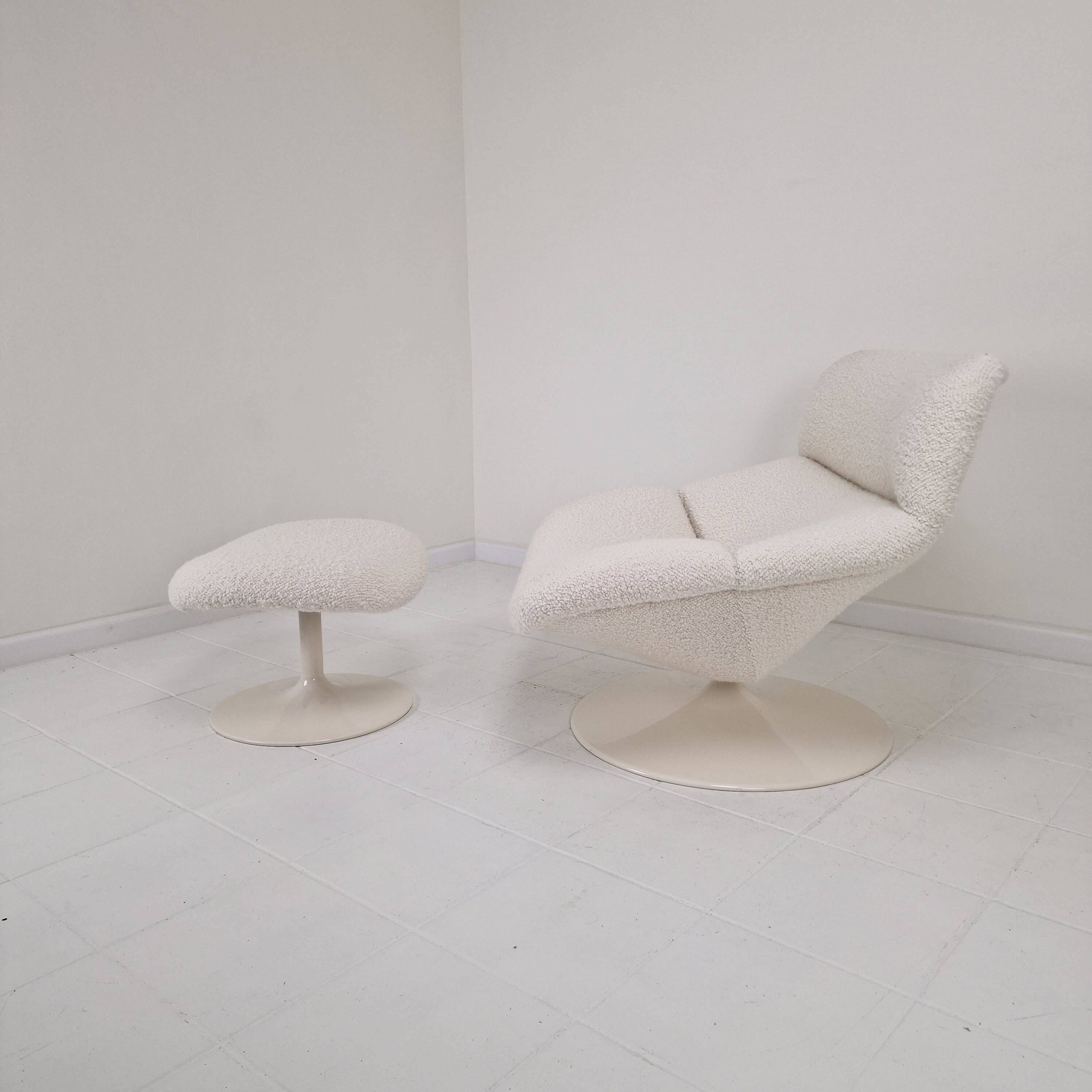 F518 Lounge Chair with Ottoman by Geoffrey Harcourt for Artifort, 1970s